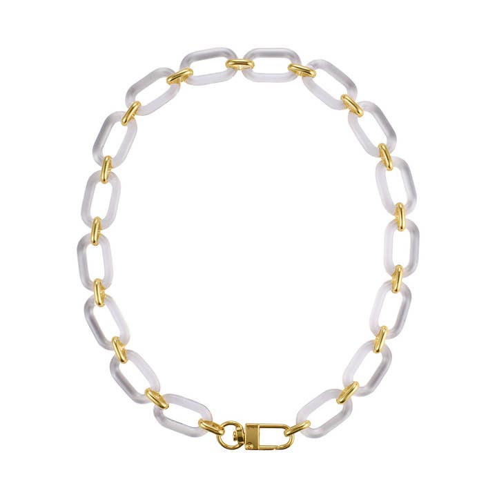 Lucite Statement Kæde guld for engroshandel hos Adornia