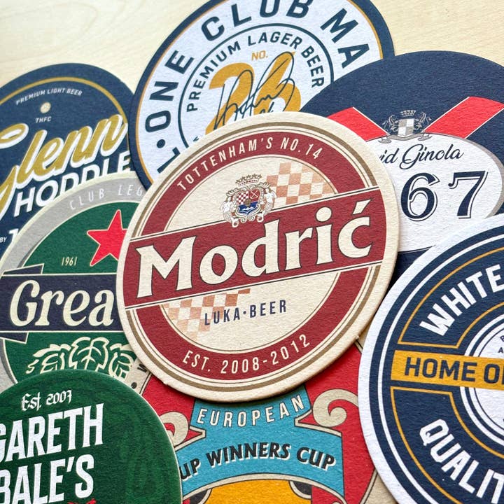 Half Time Club - Wholesale Coasters - Tottenham Hotspur Beer Mats (8-Pack)