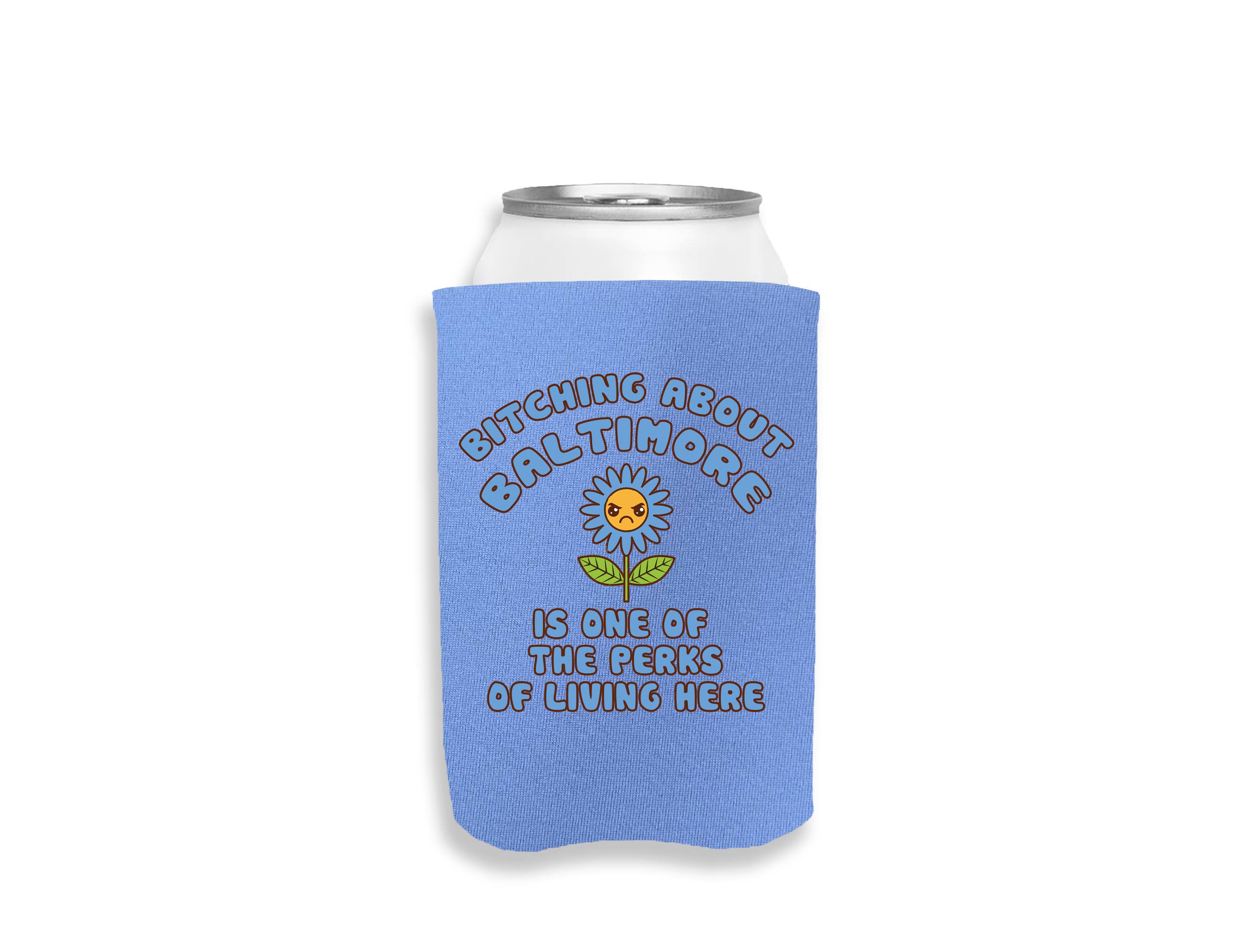 Calm Down Caren - Wholesale Drink Huggers & Koozies - Bitching About CUSTOM CITY Is One Of The Perks - Can Cooler1
