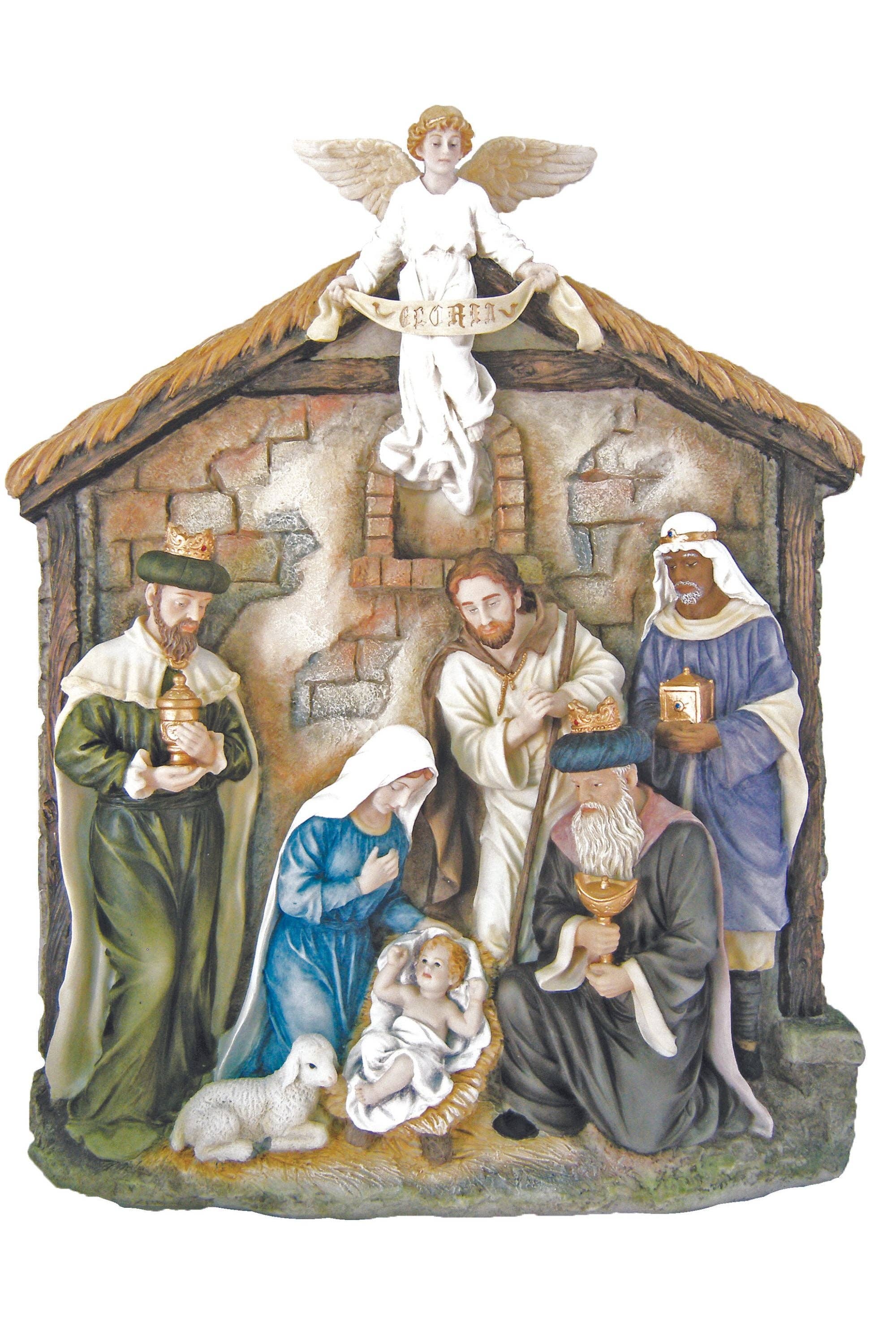 Goldscheider of Vienna - Wholesale Plaque - Nativity Plaque in Color 13x16x2.75"0