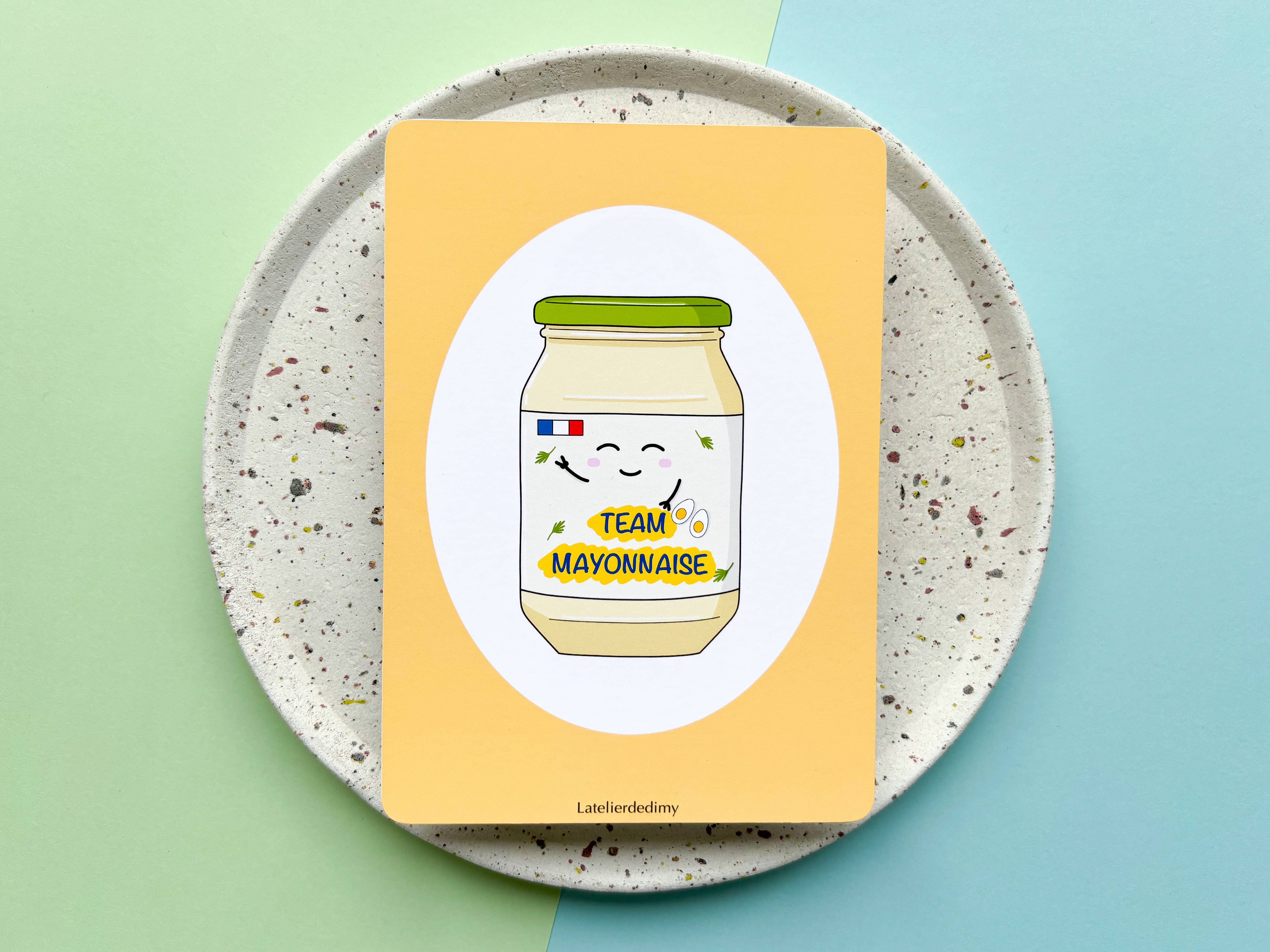 L’Atelier de DiMy – wholesale Vardagliga hälsningskort – Illustration Team majonnäs 1