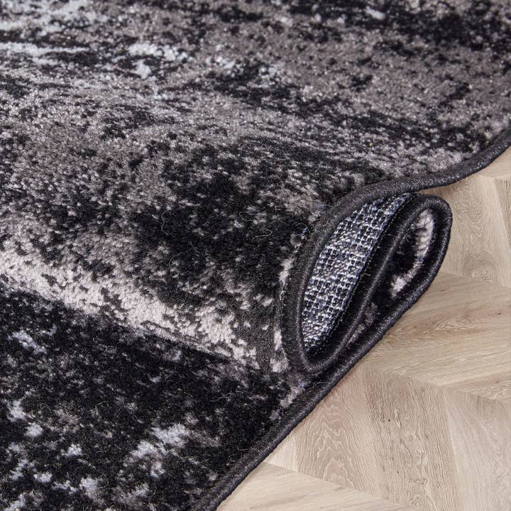 Well Woven - Wholesale Area Rug - Thiva Vintage Oriental Floral Pattern Black Rug