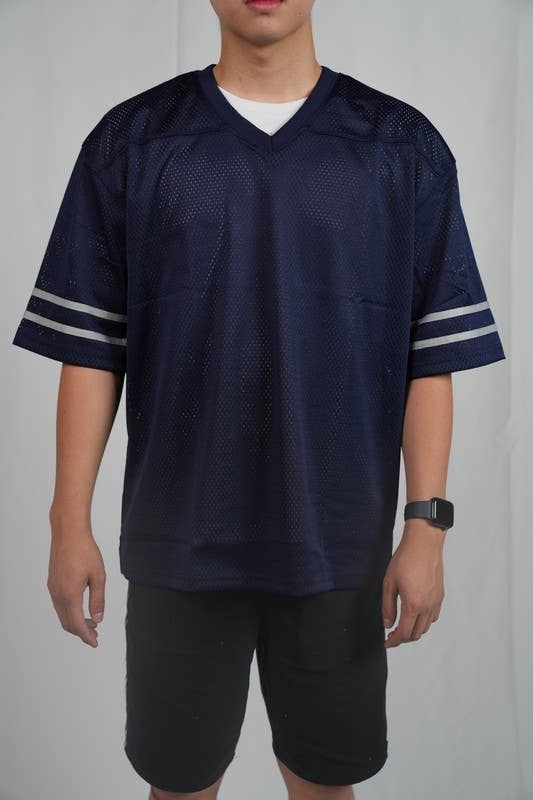 Lime Tree Clothing Inc. - Wholesale T-shirt – men's - Men’s Heavyweight Mesh Football Jersey w/ Stripe XS-2XL34