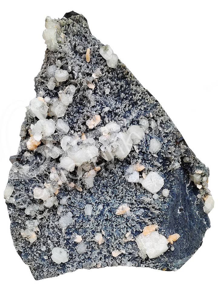 (PC)SPECIMEN - APOFYLIT & STILBIT PÅ SORT KALCEDON for engroshandel hos Oceanic Linkways Inc