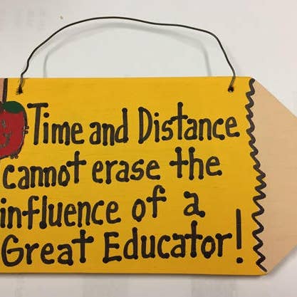 Teacher Gifts Wood Pencil 20GE Time & Distance Great Educator for wholesale by Nannie and B's Crafts