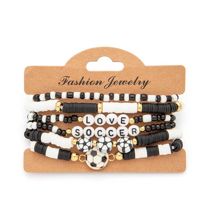 Artini Accessories - Wholesale Beaded Bracelet - Love Soccer Bracelet Set1