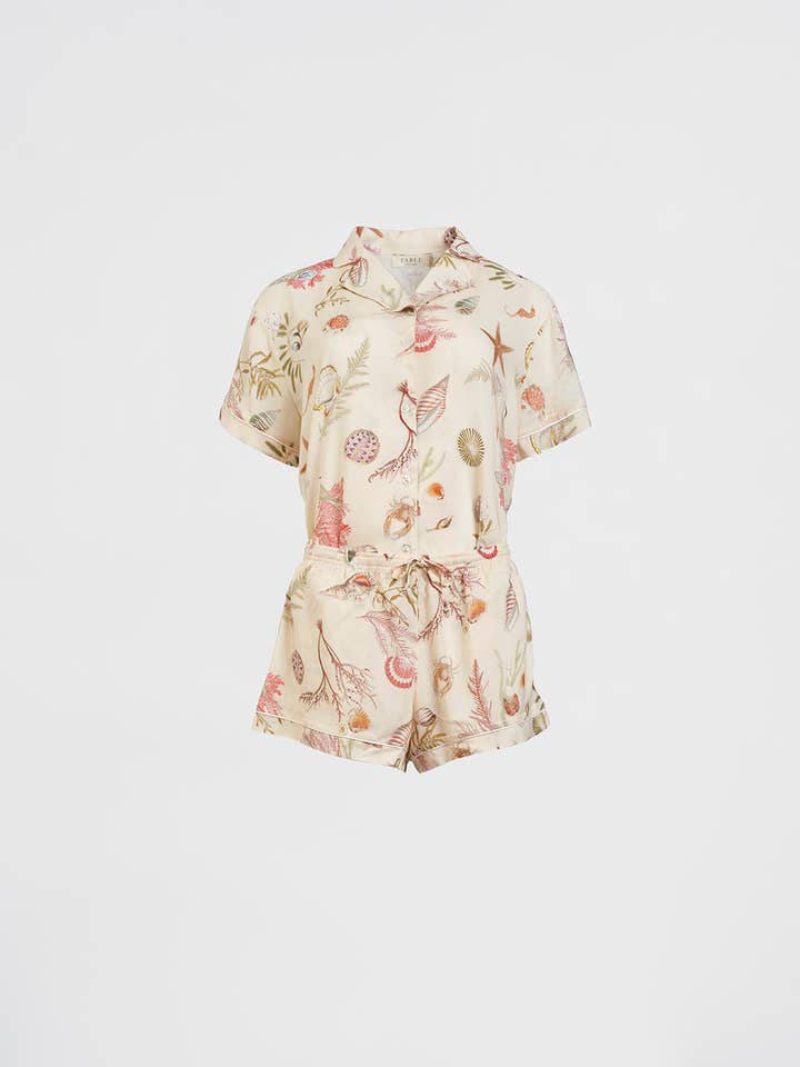 Fable England - Wholesale Sleepwear Set - Women's - FABLE Whispering Sands Lotus Pink - Short PJ - Various Sizes