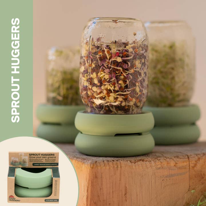 Reusable Silicone Sprouting Lids for wholesale by Food Huggers