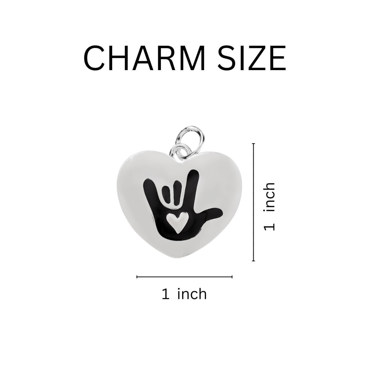 The Awareness Company - Wholesale Charm/Dangle Bracelet - Deaf Symbol for I Love You Hand Sign Partial Beaded Bracelets1