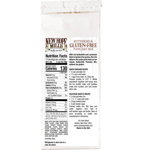 New Hope Mills - Wholesale Pancake Mix - Gluten Free Buttermilk Pancake Mix2