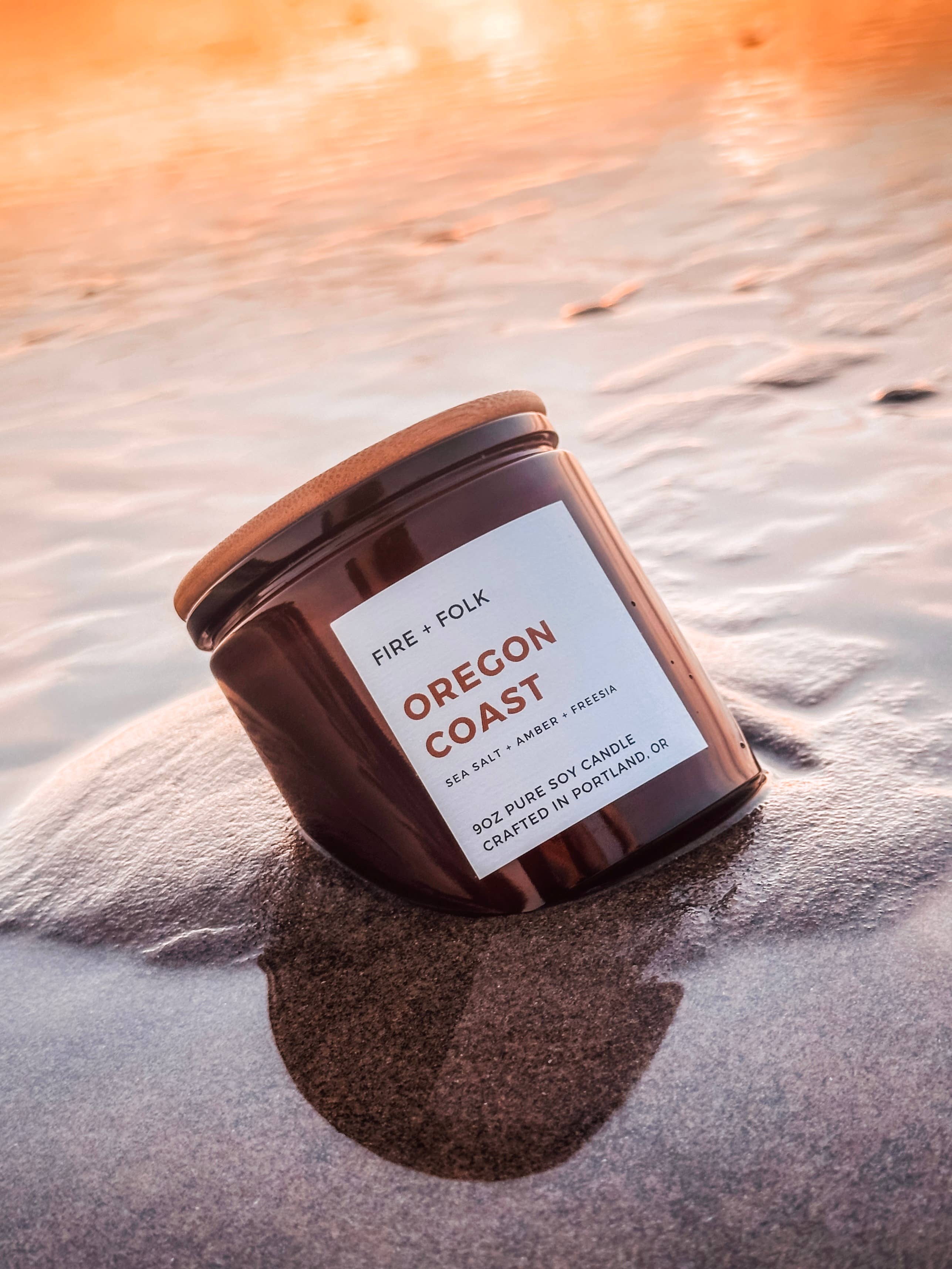 FIRE + FOLK - Wholesale Jar/Filled Candle - Oregon Coast | 9oz Lux Soy Candle1