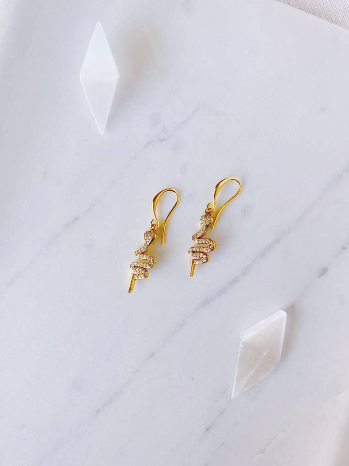 Crystal Snake oorbellen voor wholesale door Dusk Hera