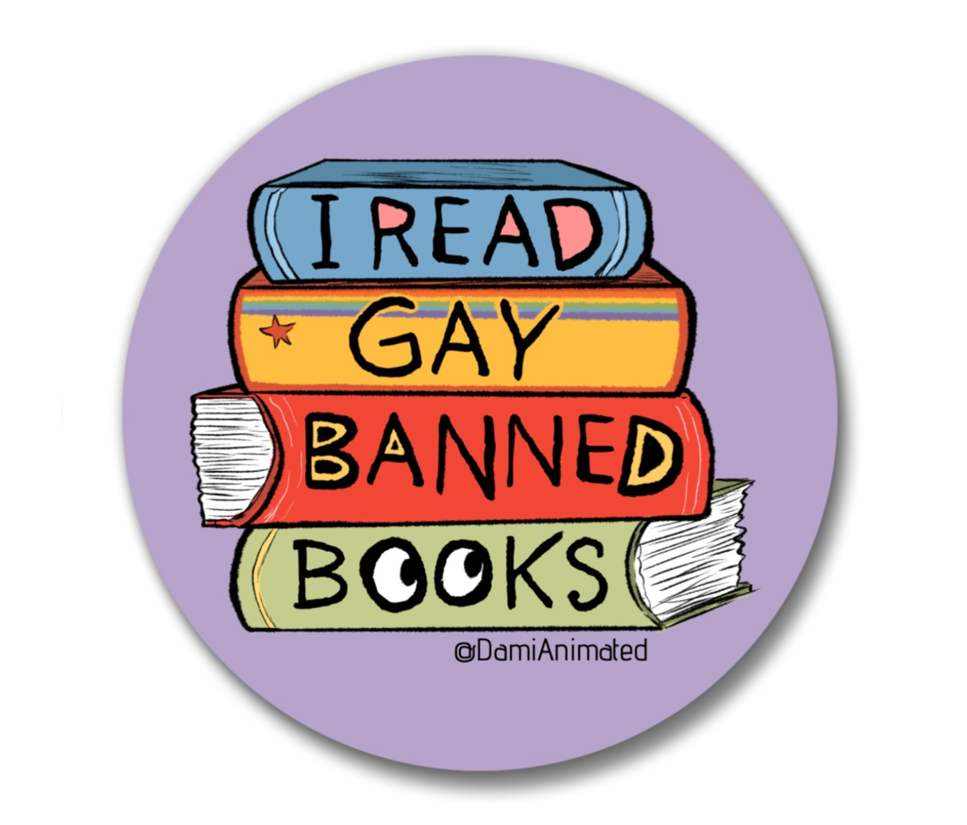 DamiAnimated - Wholesale Magnet - I Read Gay Banned Books | LGBTQ Pride | 2.25" Magnet4