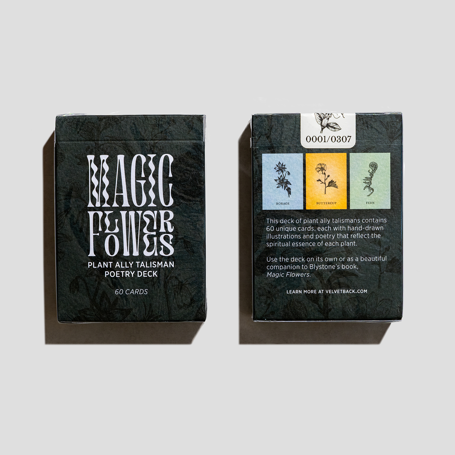 Velvetback - Wholesale Tarot Cards - 2.5" x 3.5" 60-Card Botanical Poetry Oracle Deck1