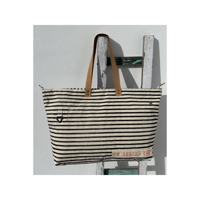 Casa Natura Design SL - Wholesale Tote Bag - Women's - Large Rectangular Bag with Leather Handle and Zipper - ZEB SKYLAR13