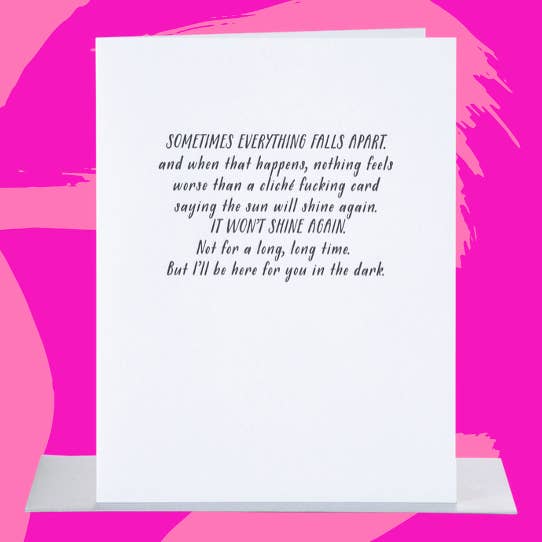 Everything Falls Apart Card for wholesale by Paper Epiphanies