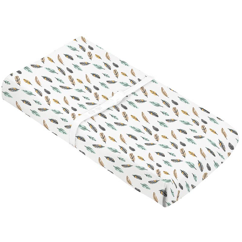 Kushies Baby - Wholesale Changing Mat/Pad Cover - Baby - Change Pad Cover With Slits For Safety Straps Organic Jersey8