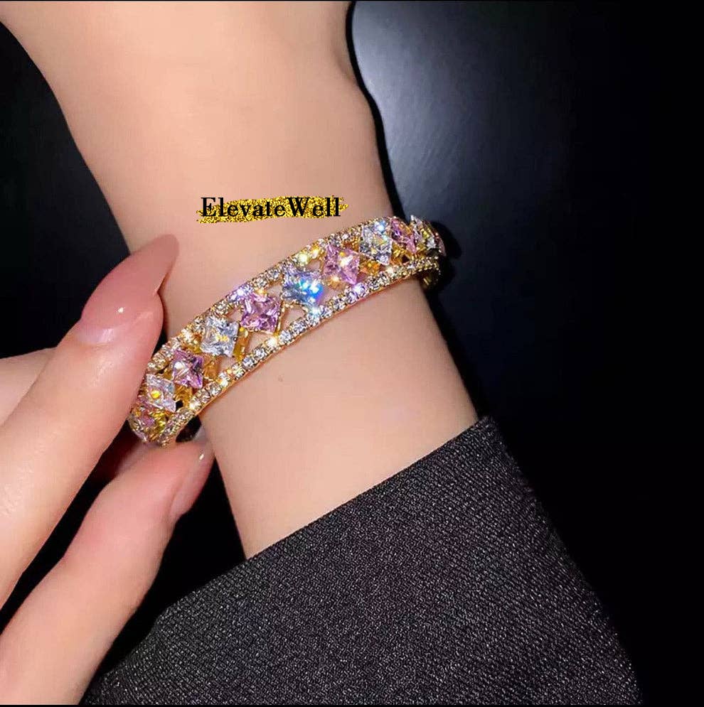 ElevateWell - Wholesale Cuff Bracelet - Crystal Rhinestone Bracelet1