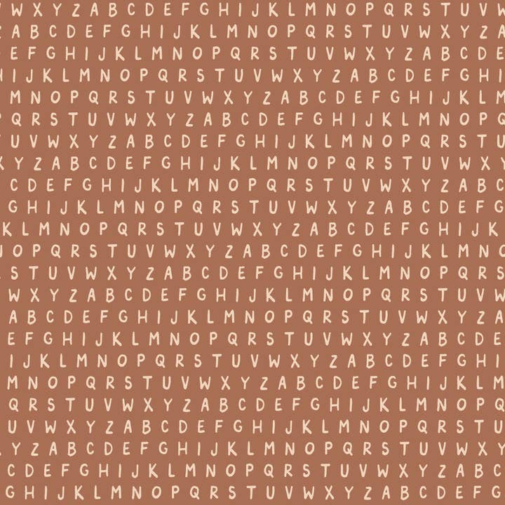 Juego de dos rollos de papel de regalo de ABC para venta al por mayor de Fuzzy Whale Paper Co