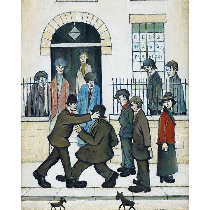 L.S. Lowry (A Fight, c.1935) PPR53285 voor wholesale door The Art Group