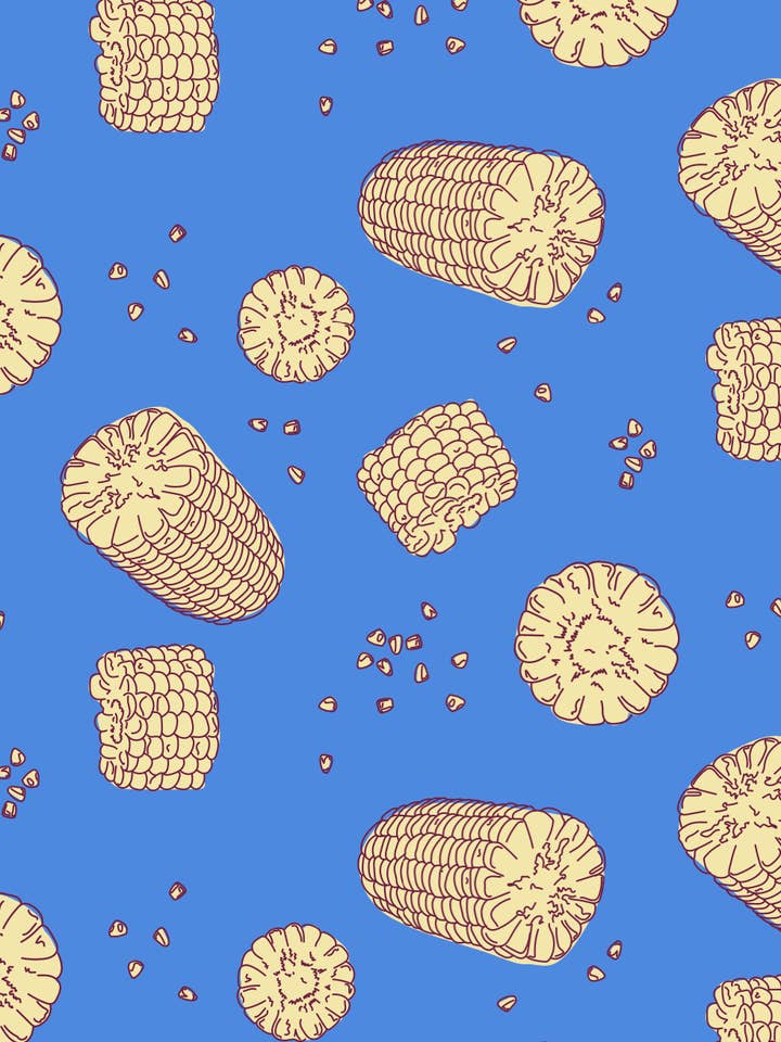 Corn on the Cob Men's Polo in Sky Blue for wholesale by Kelso & Company