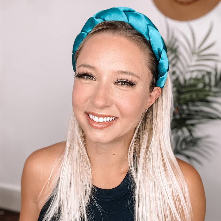 Headbands of Hope | One Purchased One Donated - Wholesale Fashion Headband - Women's - Blair Braid Headband - Teal2