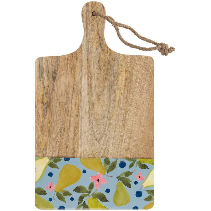 15.75" Long Anjou Pear Mango Wood Charcutterie Board for wholesale by Boston International