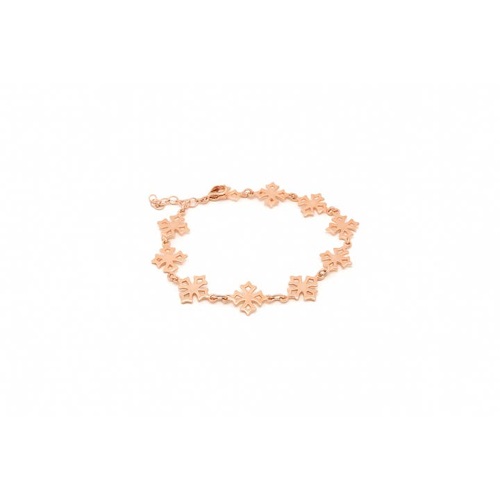 Kædearmbånd med occitansk kors, 18k forgyldt for engroshandel hos TALISMAN JEWELLERY (D&Fidanverdi, S.L.)