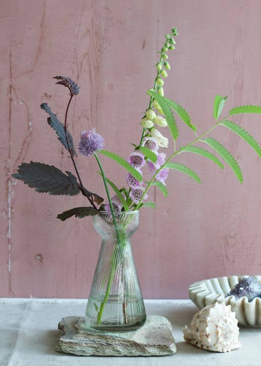 De Weldaad Authentic Interior - Wholesale Decorating Tool - Hyacinth vase ribbed glass WEL2267