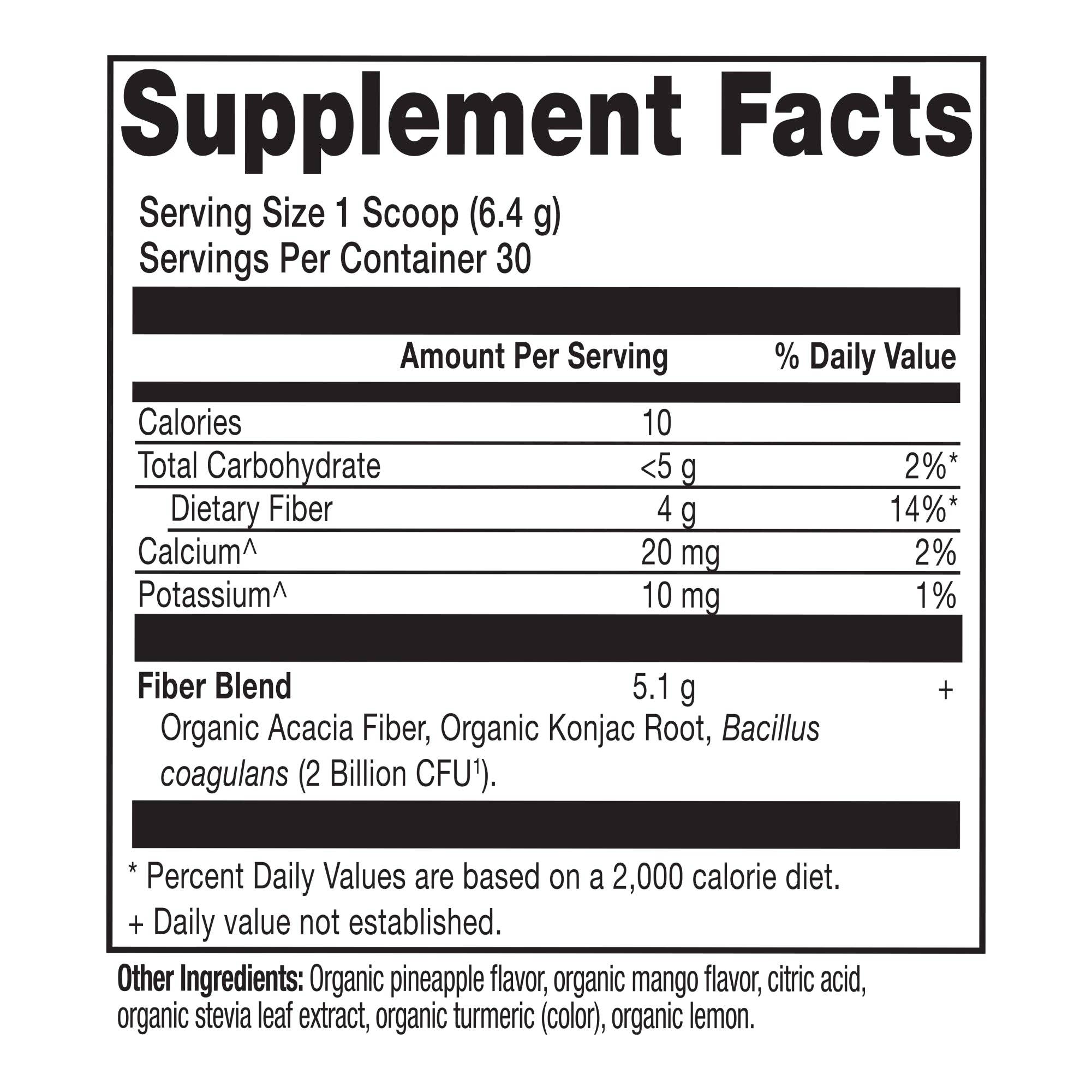 Ancient Nutrition - Wholesale Protein/Superfood Powder - Organic Fiber | Powder Pineapple Mango Flavor (30 Servings)1