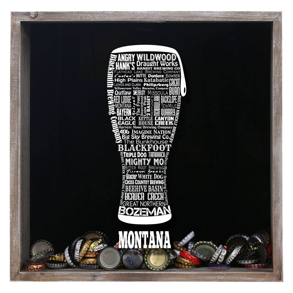 Torched Products – Großhandel 3D-Wandkunst – Cap Collector-Beer Typografie Shadow Box — Farmhouse Antique22