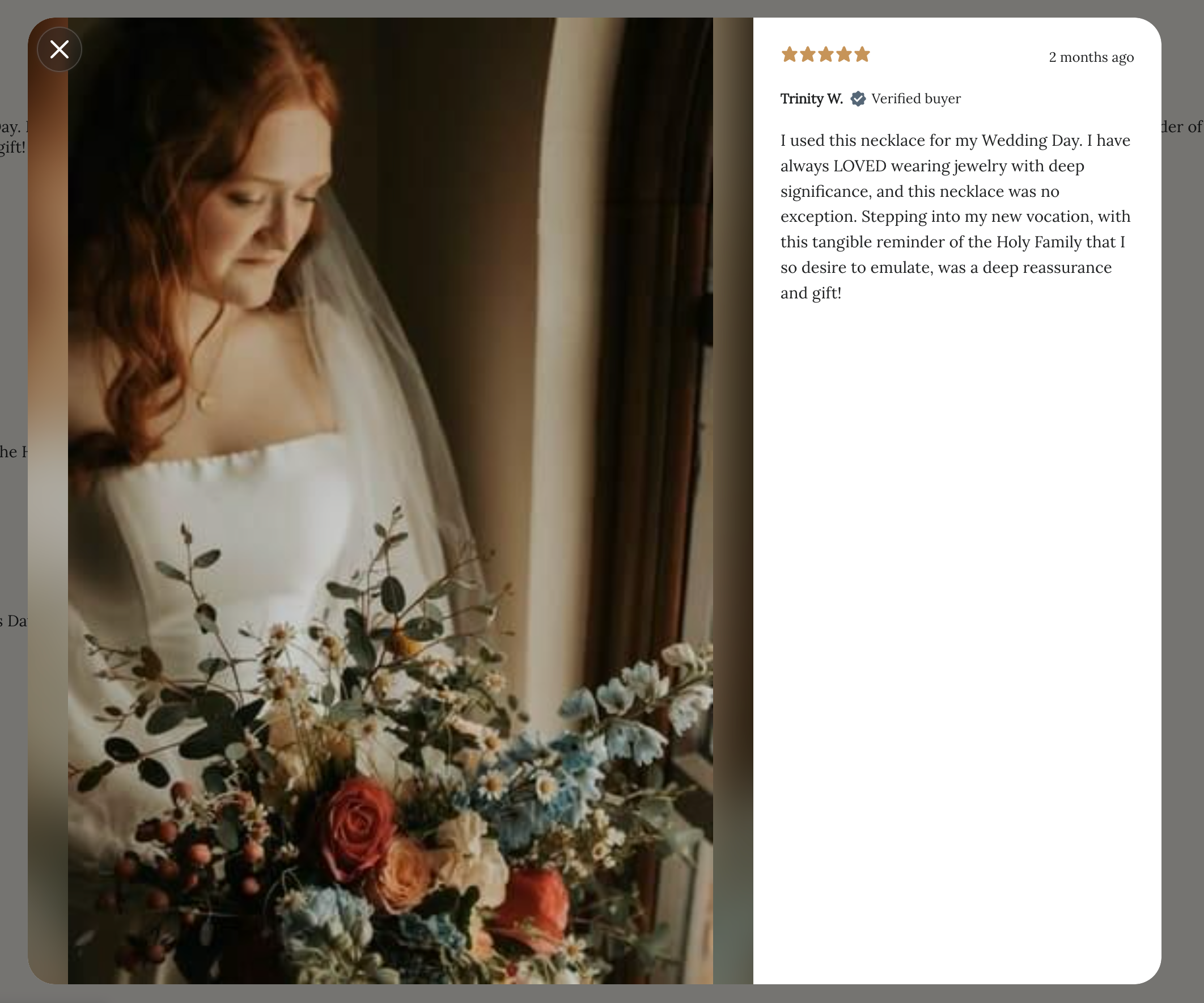 January Jane Shop - Vente Colliers à pendentif - Collier Floral Sainte Famille - Plaqué Or 14K2