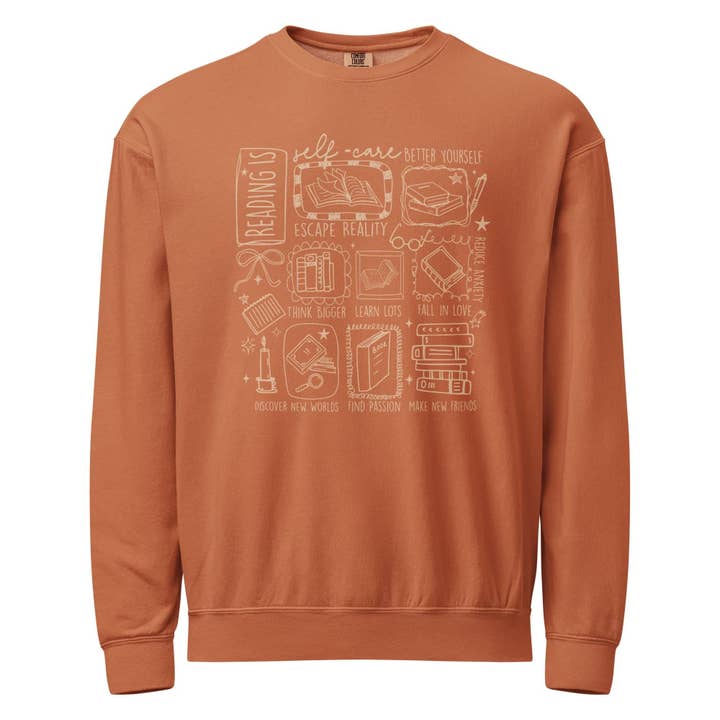 Keen Bee Studio - Wholesale Graphic Sweatshirt - Women's - Reading Is Self Care Heavyweight Sweatshirt5