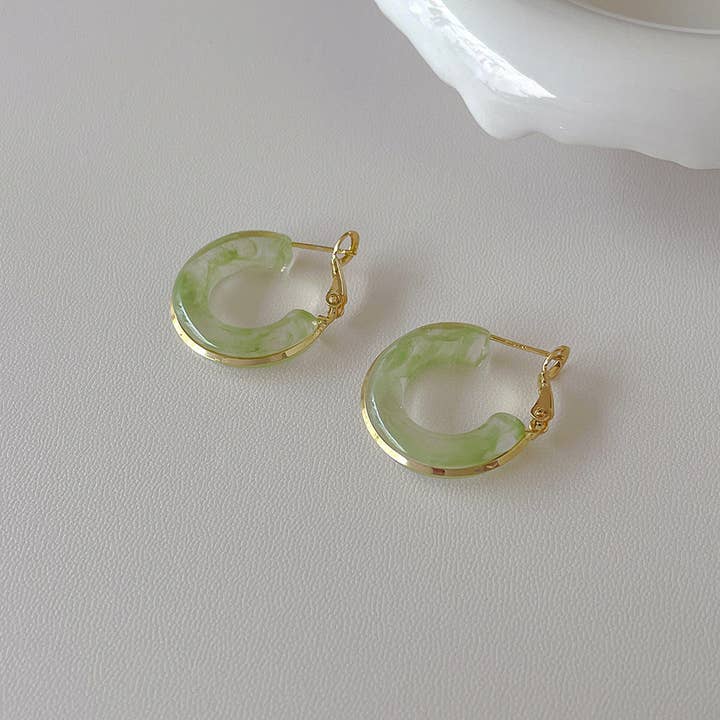 Dipped Shop - Wholesale Hoop Earrings - Candy Color Metal Hoop Earrings DPJE1822