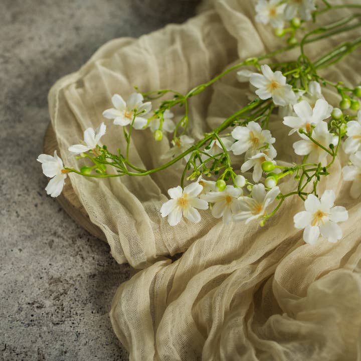 25.5" WHITE WINTER DAPHNE SPRAY for wholesale by Ragon House