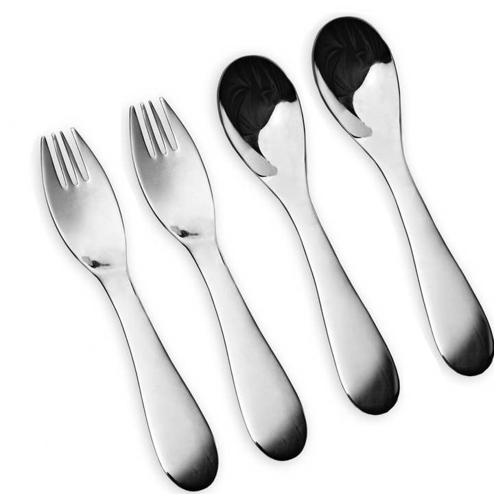 GoHappyPlate - Silverware Set (2 Spoons, 2 Forks) for wholesale by GoHappyPlate