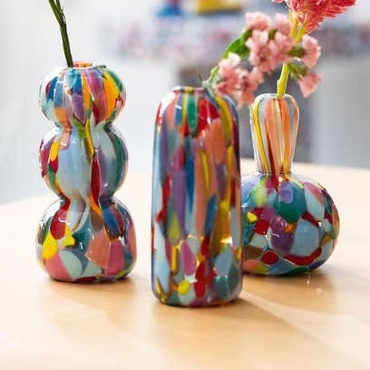 Jarrón Mini Arcoíris de Vidrio Soplado para venta al por mayor de Maria Ida Designs
