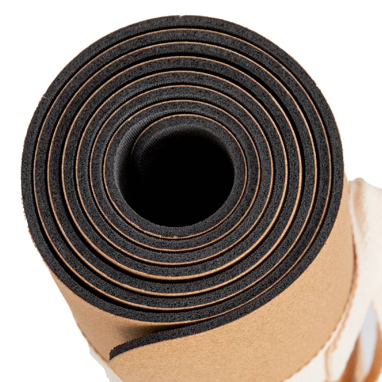 Divasya - Wholesale Yoga Mat - Cork & Natural Rubber Yoga Mat | 183 x 66 x 0.4cm | in 6 Yoga Designs | with Carrying Strap7