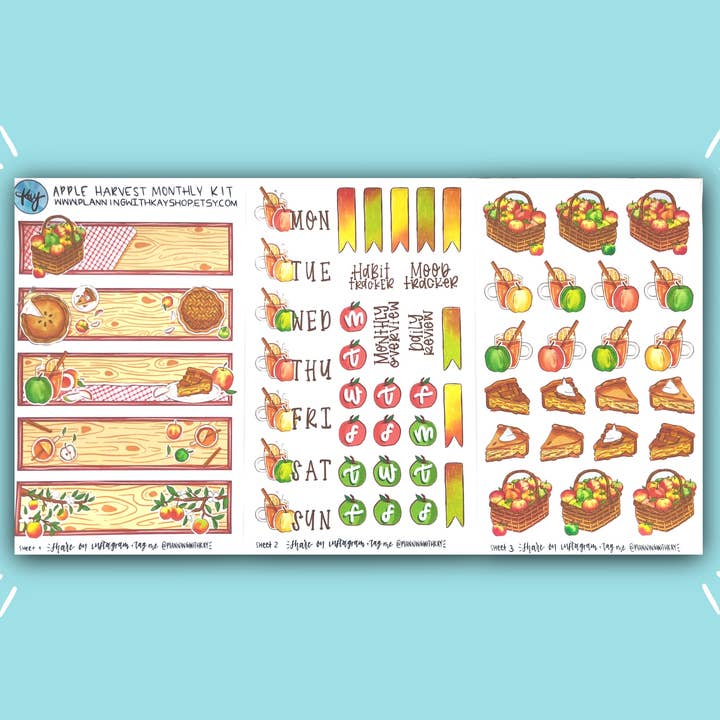 Månatligt kit för äppelskörd för wholesale av Planning With Kay