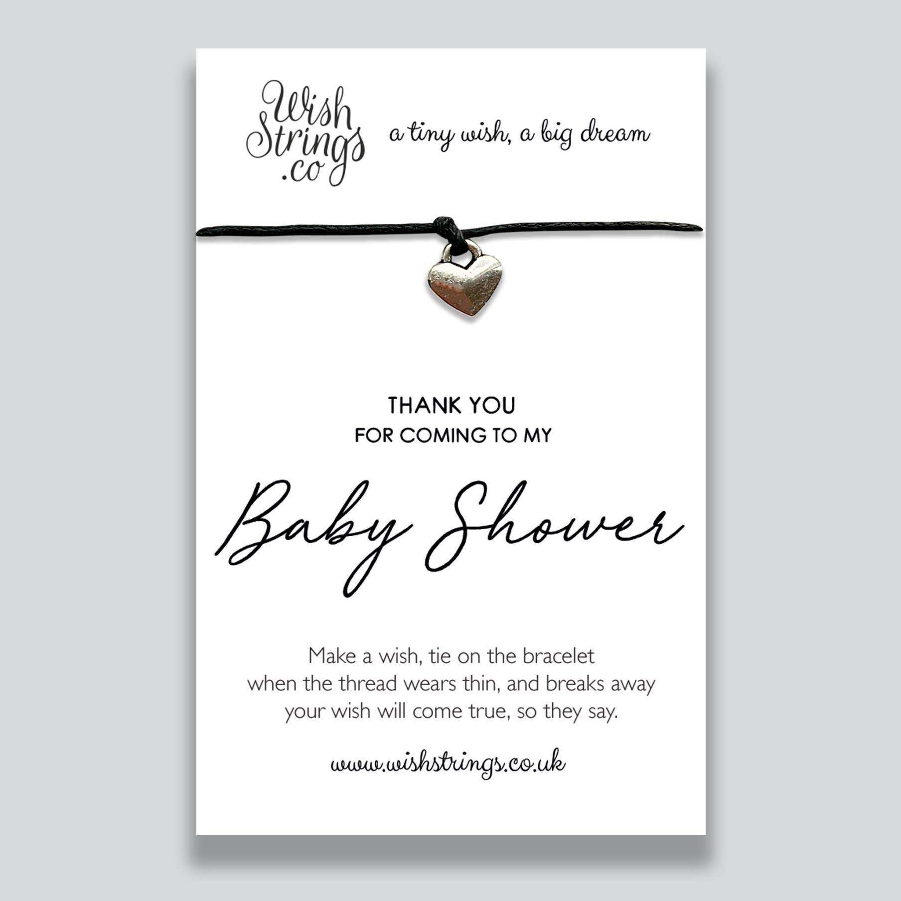 Bulk Wish Bracelets Personalised Baby Shower Cord Bracelet Elephant Baby Shower Wish Bracelets