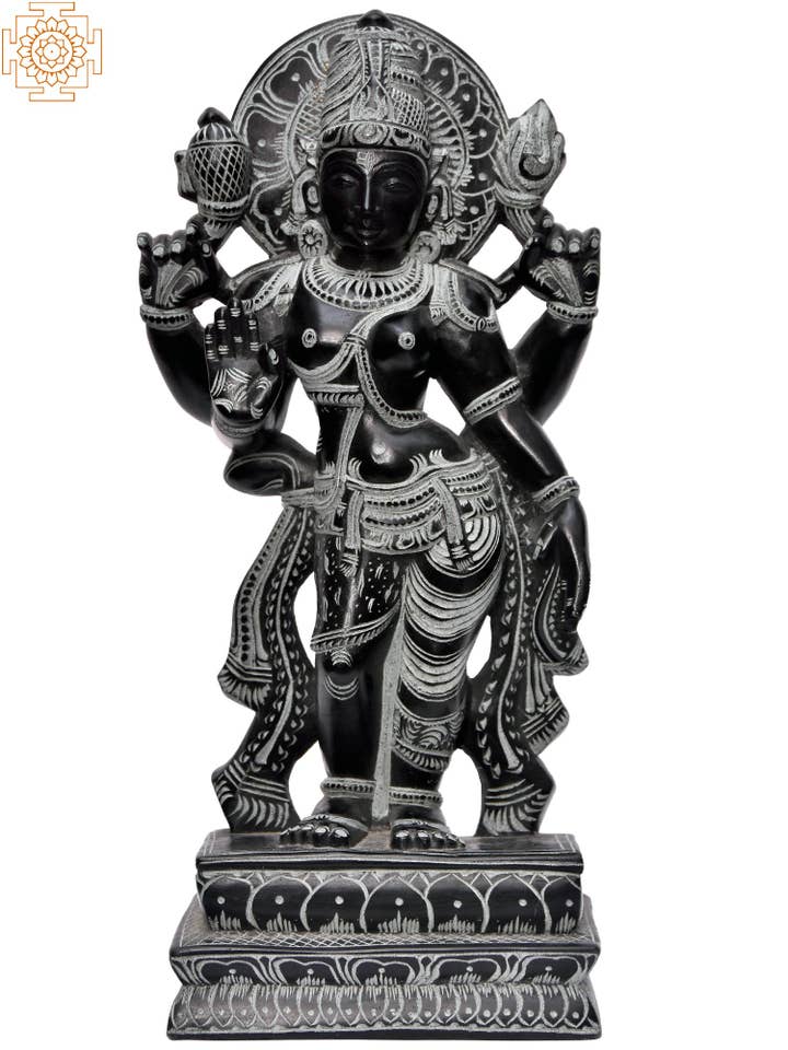 Tribhanga Ardhanarishvara da 11" in piedi | Statua in pietra per la vendita all'ingrosso da parte di Exotic India Art