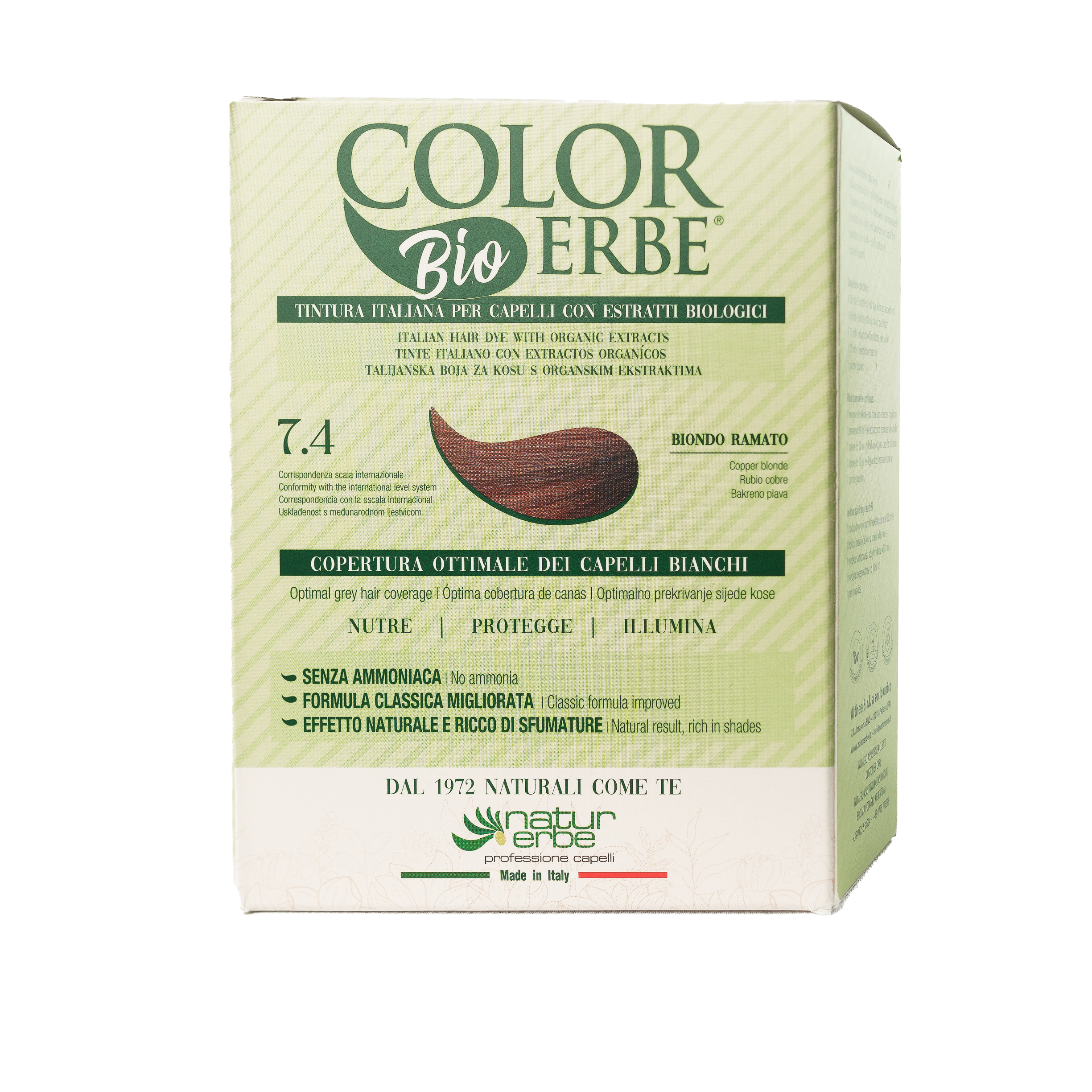 COLOR ERBE - Wholesale Hair Dye - Color Erbe Estr. Dye Organic Coppery Blond (7.4) - Made in Italy4