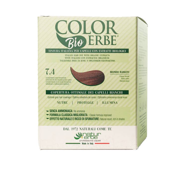 COLOR ERBE - Wholesale Hair Dye - Color Erbe Estr. Dye Organic Coppery Blond (7.4) - Made in Italy4