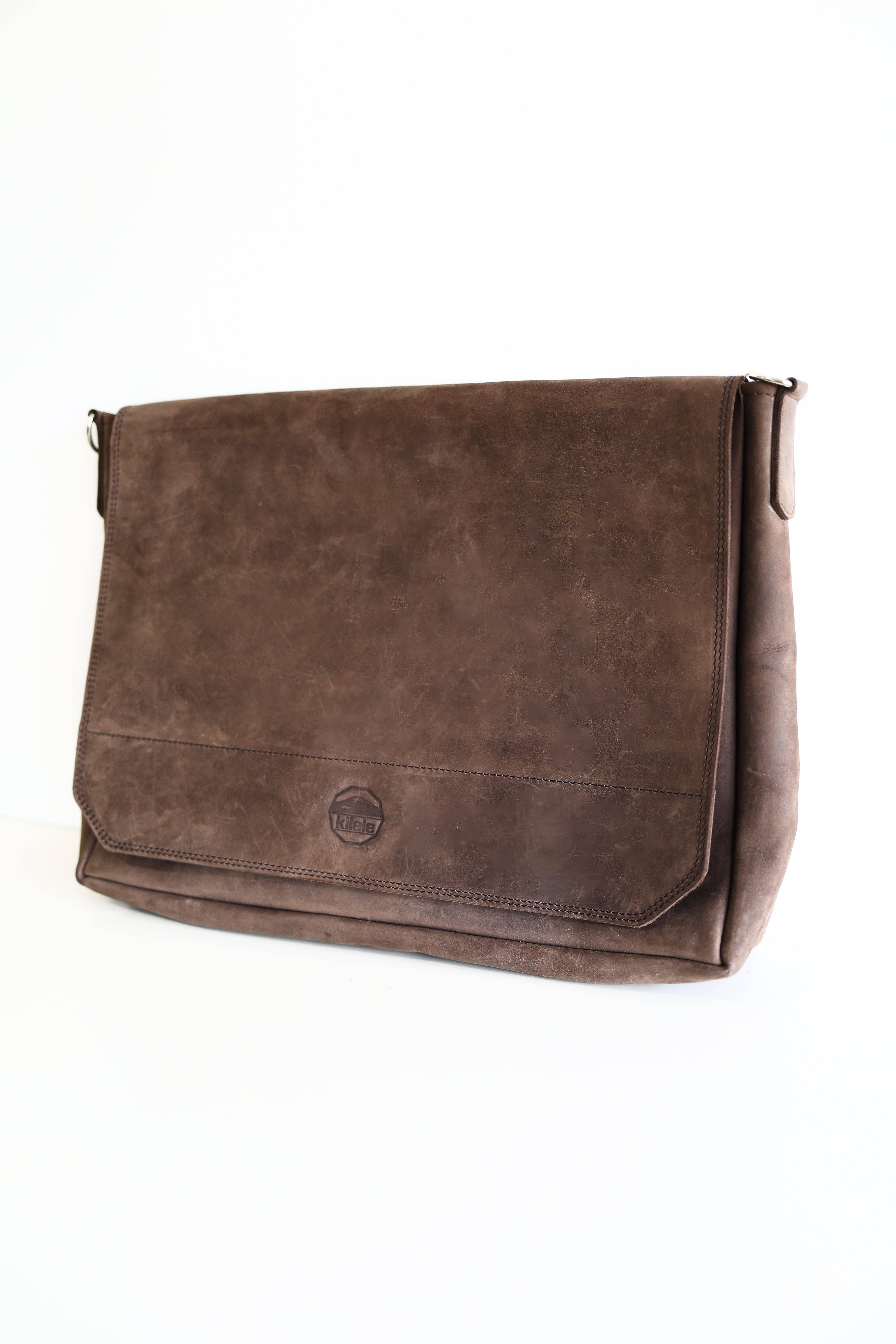 Kilele Gear  |  Rugged Leather Goods – wholesale Kurirväska – Unisex – "Wayne" Messenger-väska - Herrläder Laptopväska Western Leather6