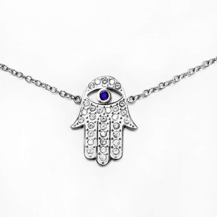 UITVERKOOP - Hand Zijwaarts - Alledaagse Ketting Roze of Wit voor wholesale door Liventi Jewelry