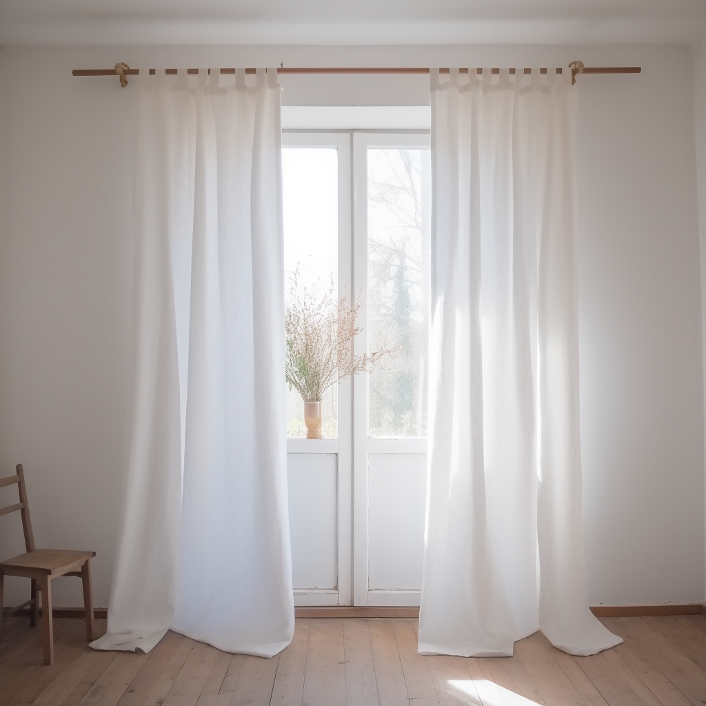 Q VITA - Wholesale Curtain - 100% French Linen Curtain/Drape (2 pcs) - Semi Sheer12