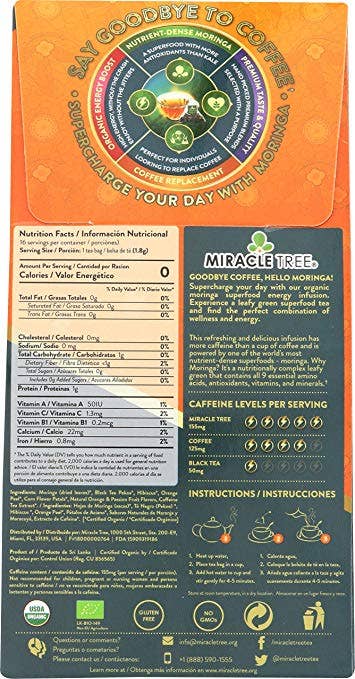 Miracle Tree - Wholesale Health/Detox Tea - Moringa Energy Tea: Orange Passionfruit5