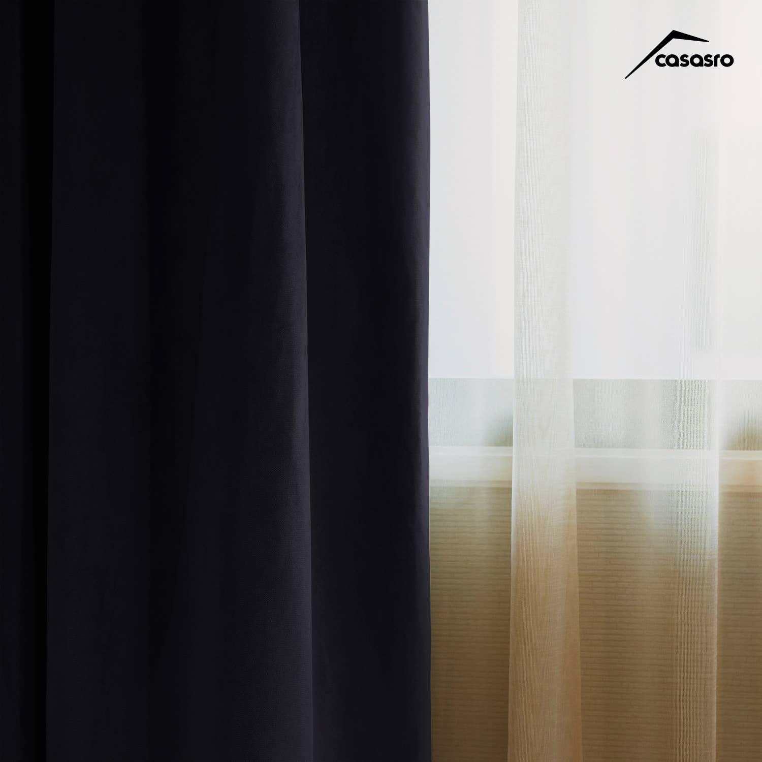 CASASRO – wholesale Curtain – CASASRO® Blackout Velvet Curtains | 7 Colour Options | 2 Panels 54” W x 95” D | Luxury Velvet Drapes | Height  Adjustable with Header Tape and Rod/Clip Attachable Top Pencil Pleat | 38