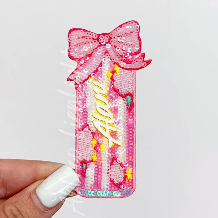 ABLNco - Wholesale Patch - Small Alani Cotton Candy Energy Drink Sequin Patch0