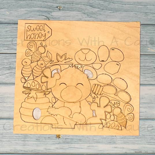 Honey Bear Interchangeable Insert - Flower/Apple Basket for wholesale by Creations With A Cause